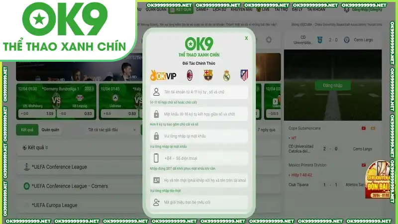 Cần đưa ra thông tin chính xác để hoàn tất đăng ký