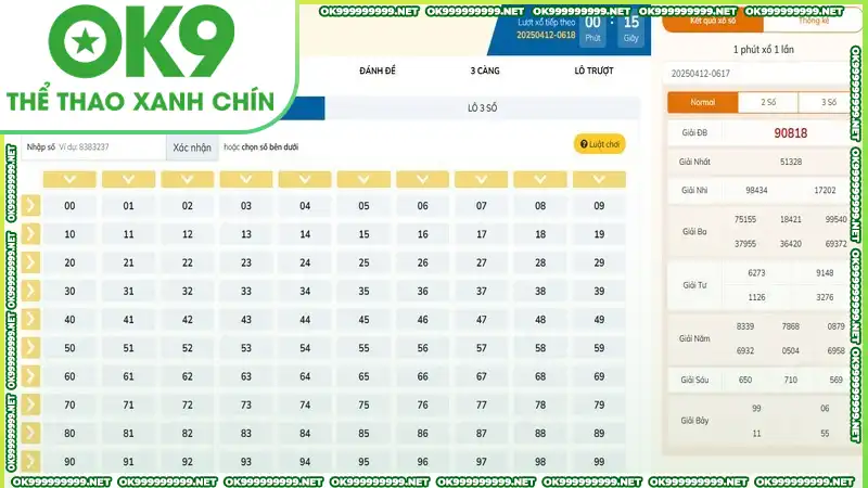 Lô đề OK9 chơi theo kiểu siêu tốc không cần chờ đợi lâu