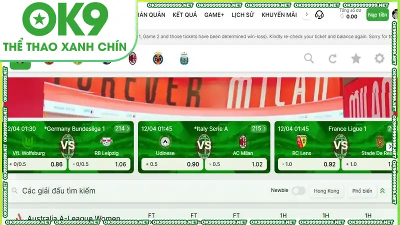 Tải app OK9 thành công giúp bạn cá cược thoả thích