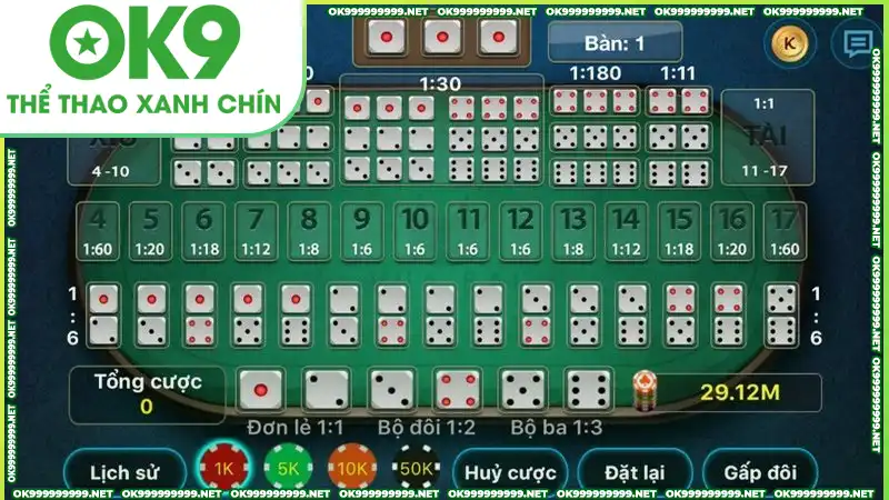 Người chơi có nhiều lựa chọn cửa khi cược tài xỉu