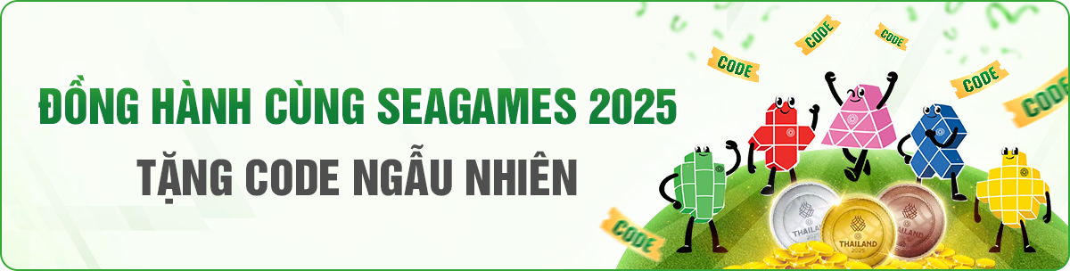 ĐỒNG HÀNH CÙNG SEA GAMES 2025 TẶNG CODE NGẪU NHIÊN - QUÀ TẶNG MAY MẮN
