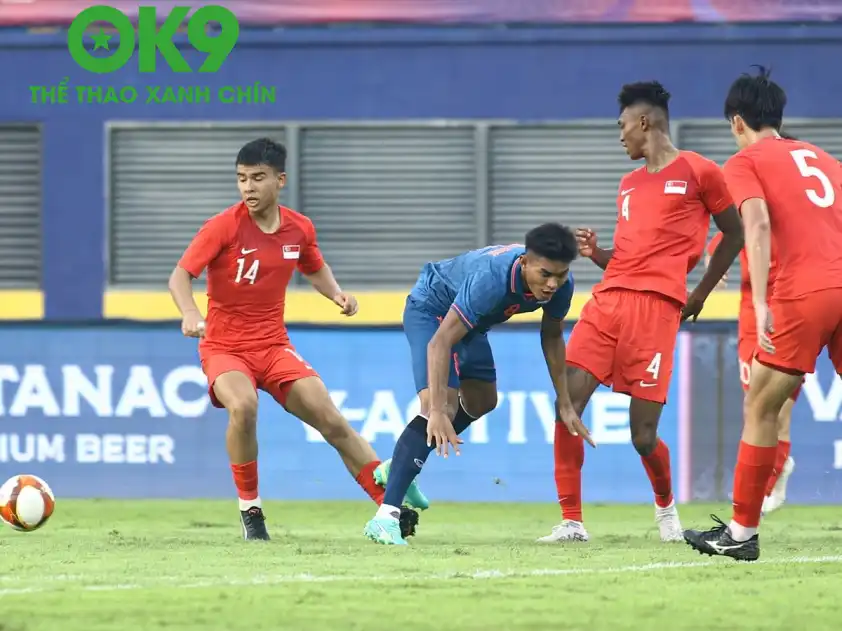 U22 Thái Lan và U22 Singapore gặp nhau ở trận đấu quan trọng nhất bảng A (Ảnh: AFC)
